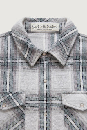 Cloud Light Tartan Cashmere Shirt