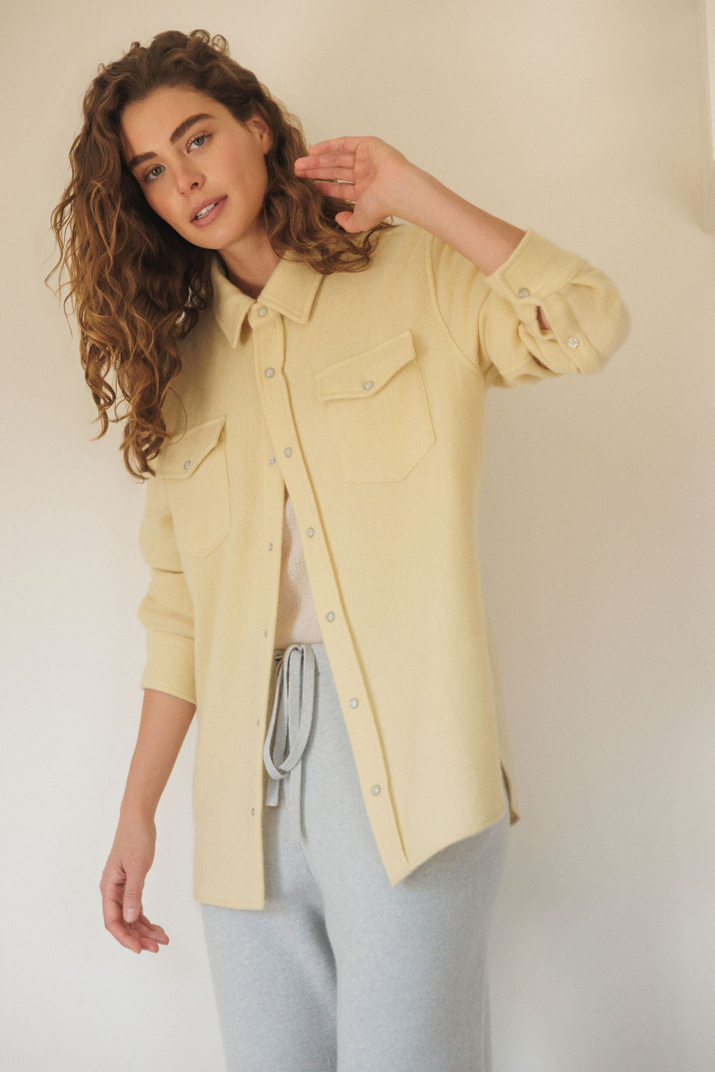 Daffodil Solid Cashmere Shirt