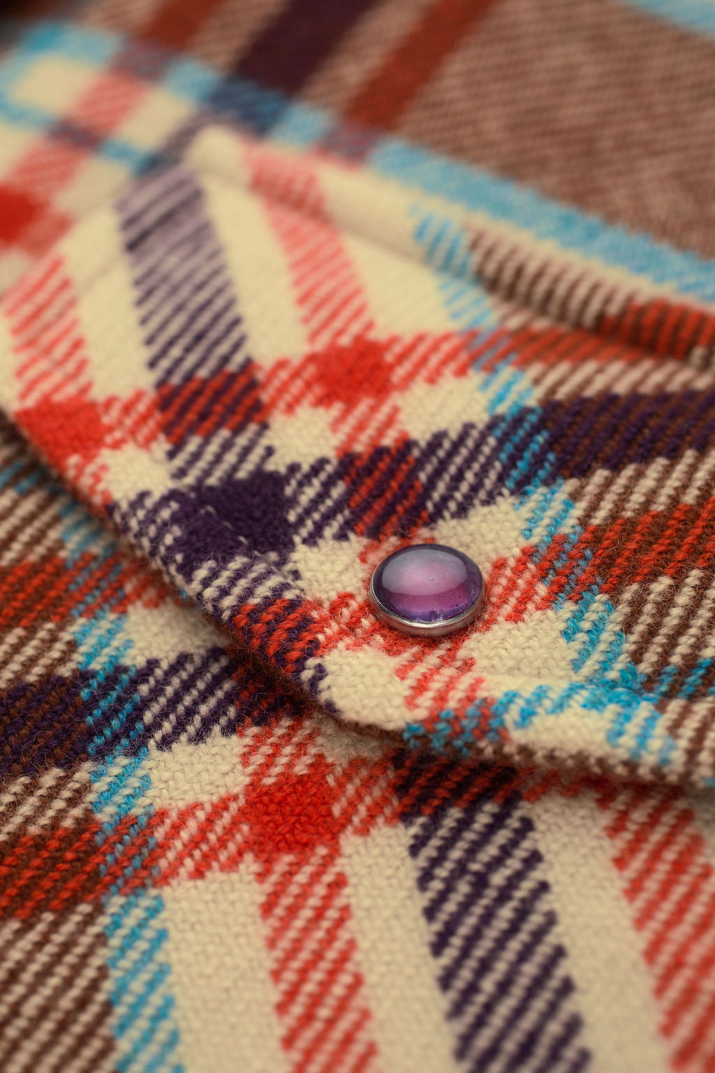 Mahogany Plaid Cashmere Shirt