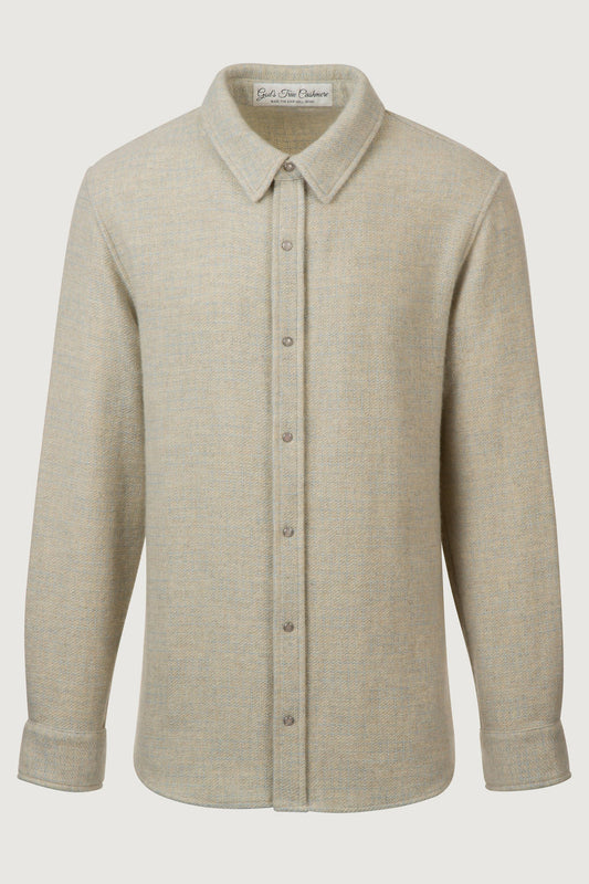 Pearlescent Ombre Check Cashmere Shirt