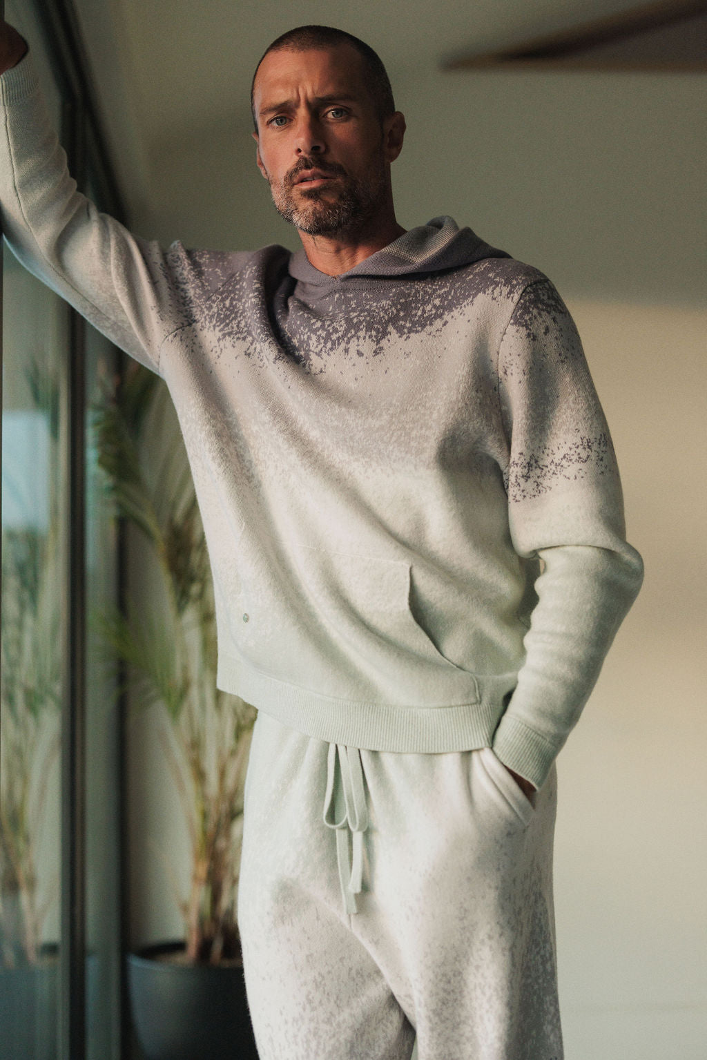 Ocean Knit Ombre Cashmere Hoodie