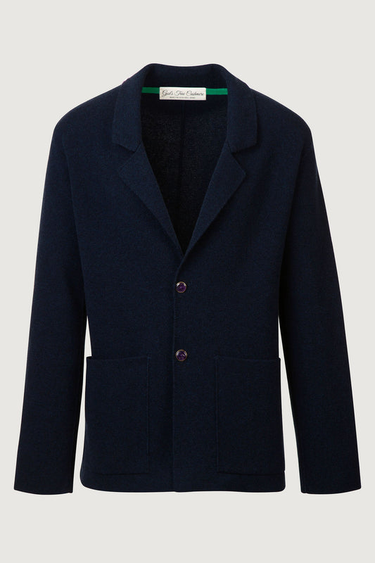 Navy Knit Travel Blazer
