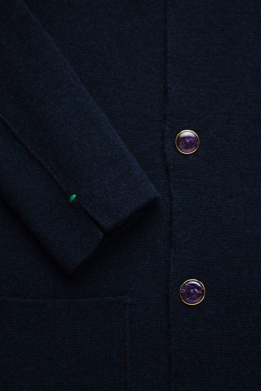 Navy Knit Travel Blazer