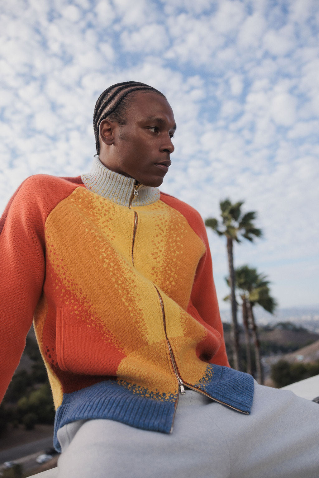Radiant Sun Knit Track Jacket