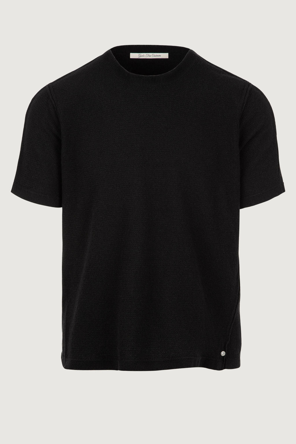 Black Signature Knit Cashmere T-Shirt