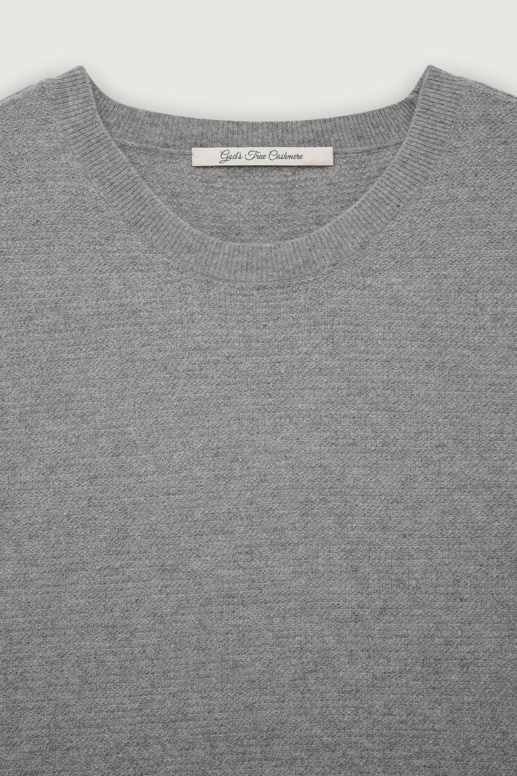Heather Grey Signature Knit Cashmere T-Shirt