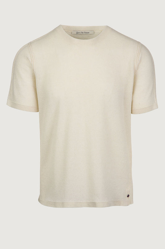 Ivory Signature Knit Cashmere T-Shirt