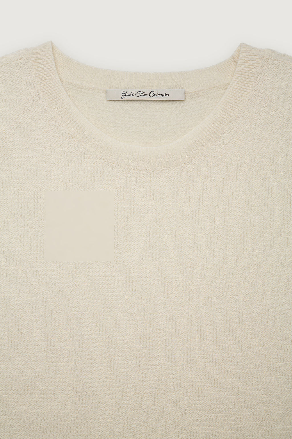 Ivory Signature Knit Cashmere T-Shirt