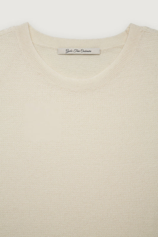 Ivory Signature Knit Cashmere T-Shirt