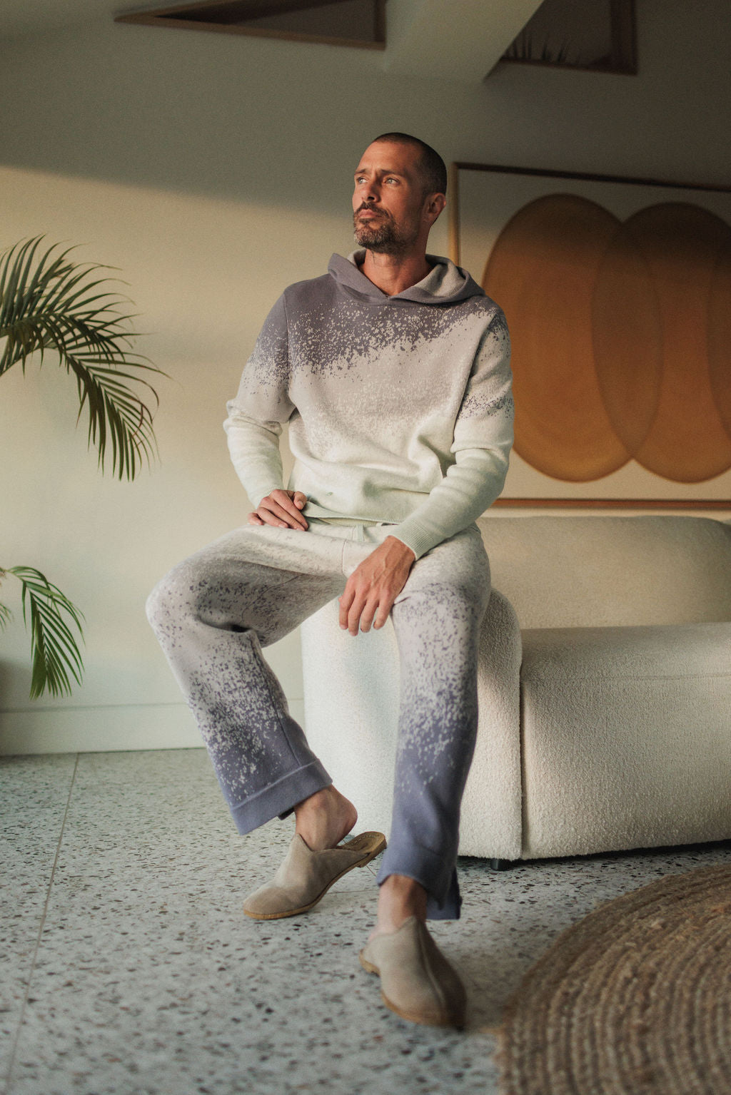 Ocean Knit Ombre Cashmere Pant