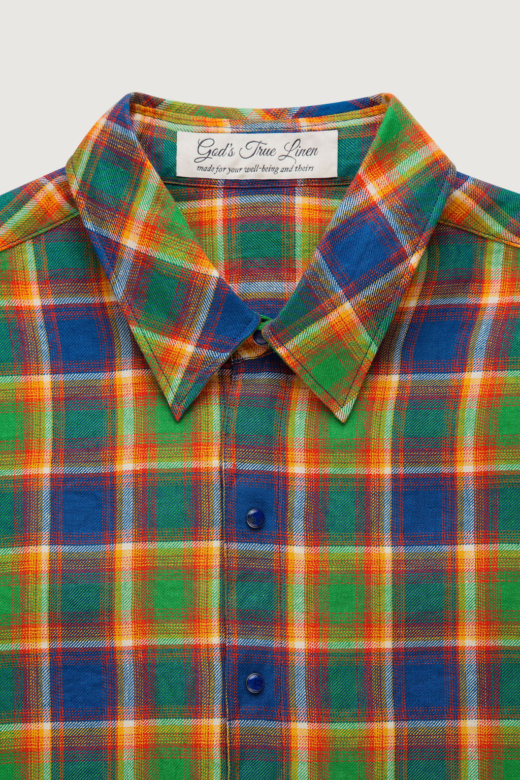 Brilliant Plaid Linen Shirt