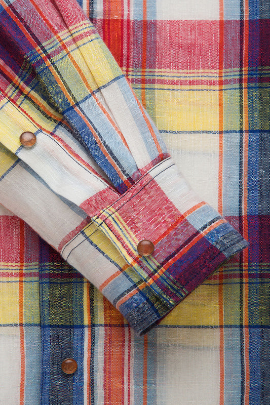Daybreak Plaid Linen Shirt