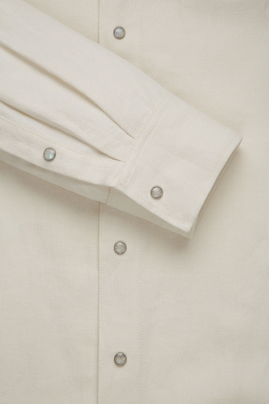 Ivory Solid Linen Shirt
