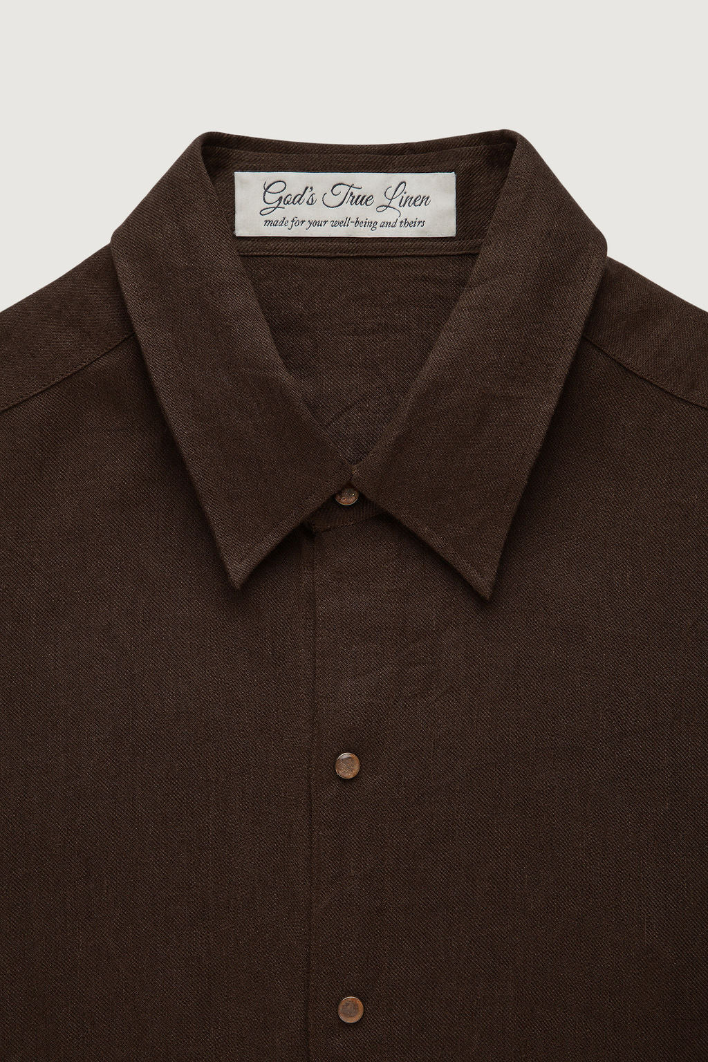 Cocoa Solid Linen Shirt