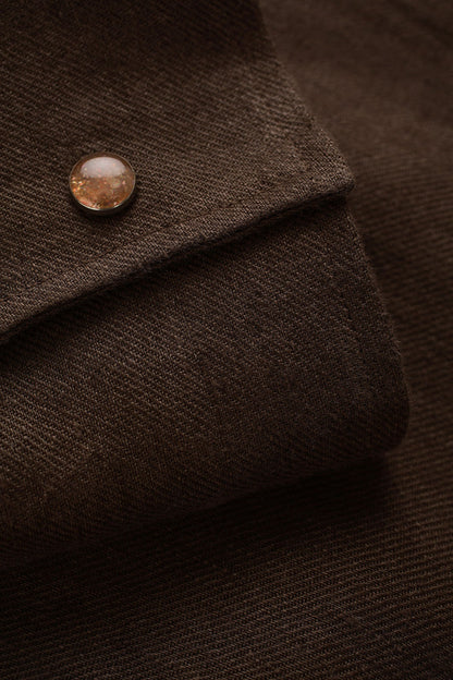 Cocoa Solid Linen Shirt