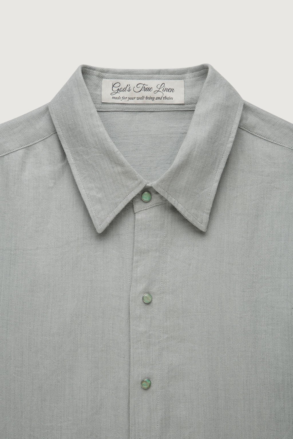 Silver Solid Linen Shirt