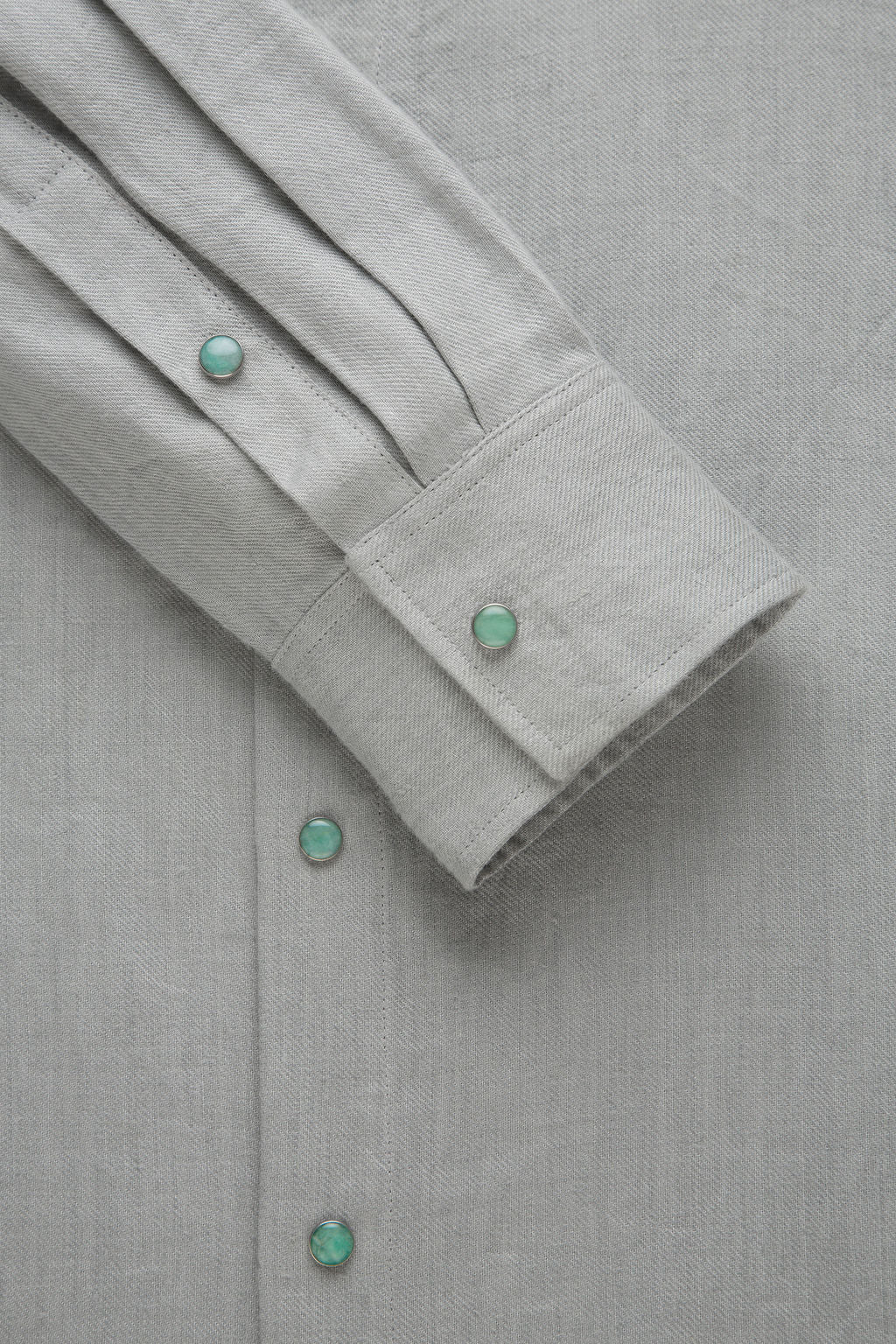 Silver Solid Linen Shirt