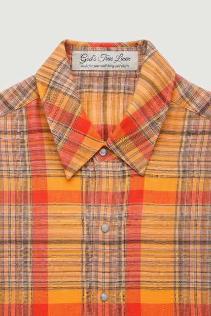 Twilight Plaid Linen Shirt