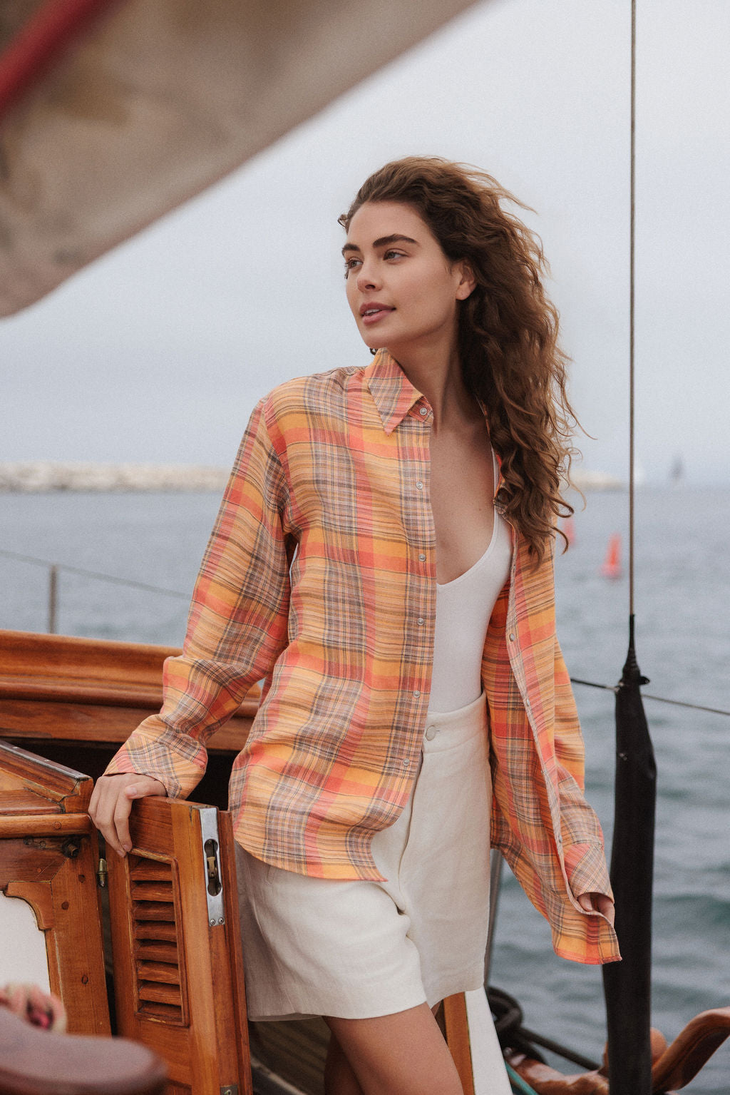 Twilight Plaid Linen Shirt