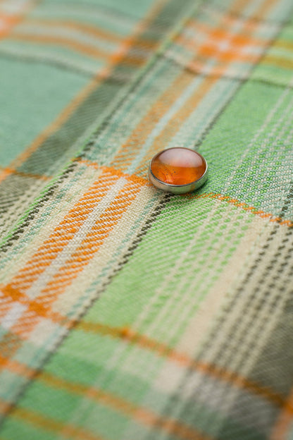 Lime Moss Plaid Linen Shirt