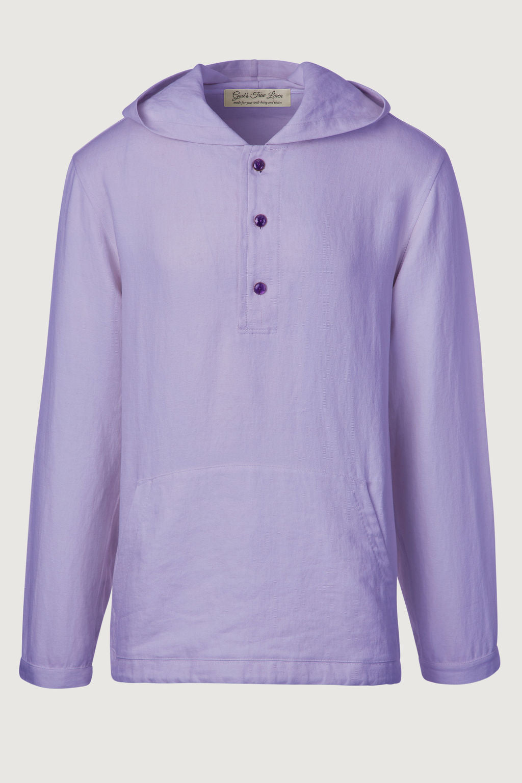 Lilac Solid Linen Anorak