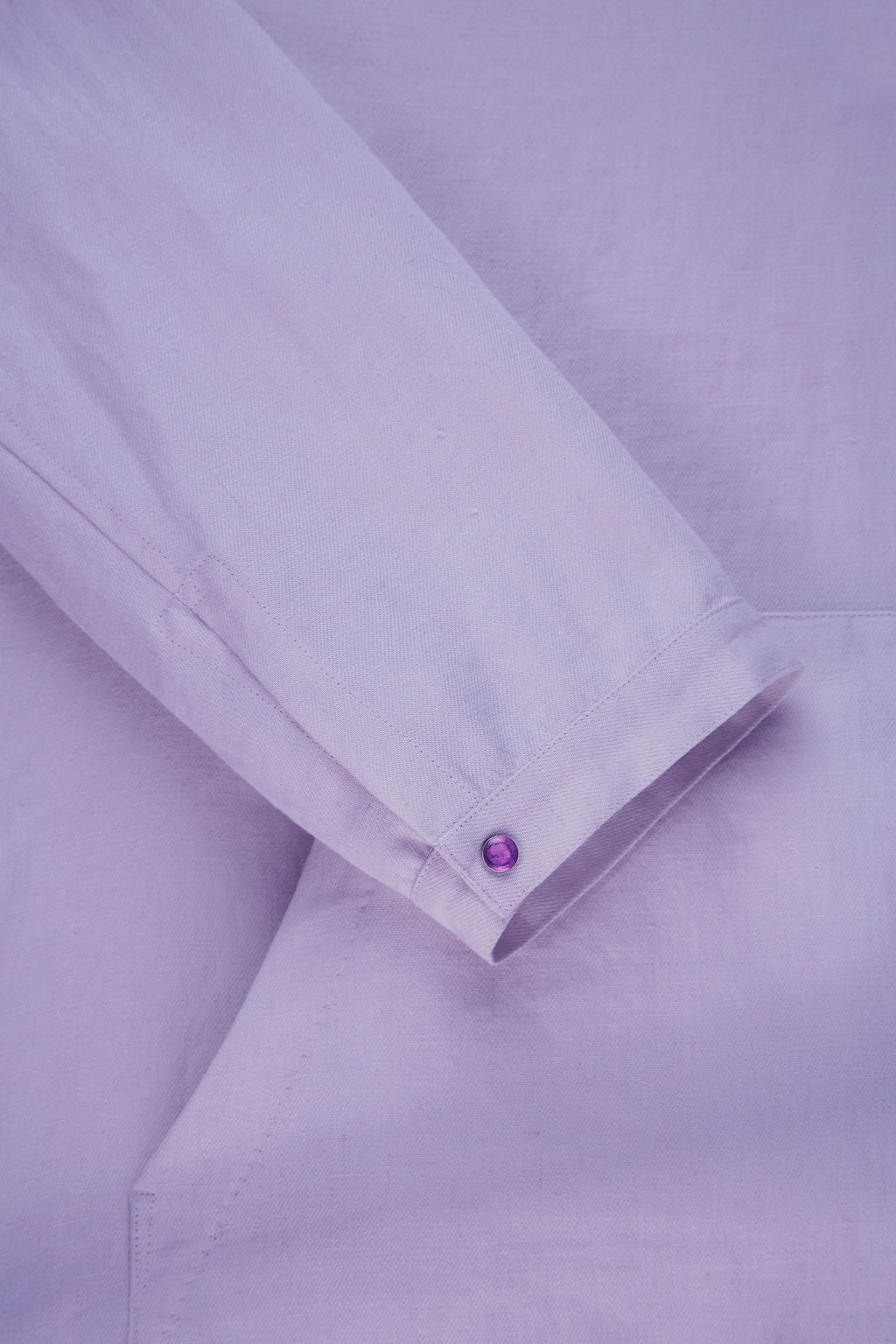Lilac Solid Linen Anorak