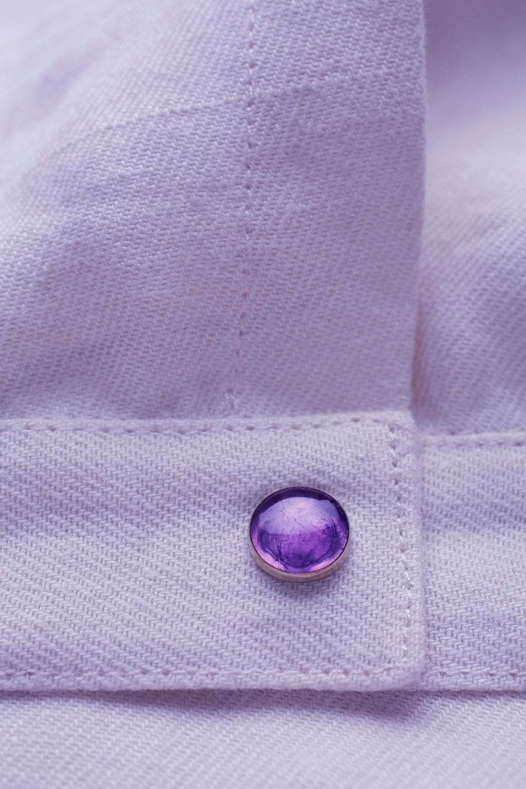 Lilac Solid Linen Anorak