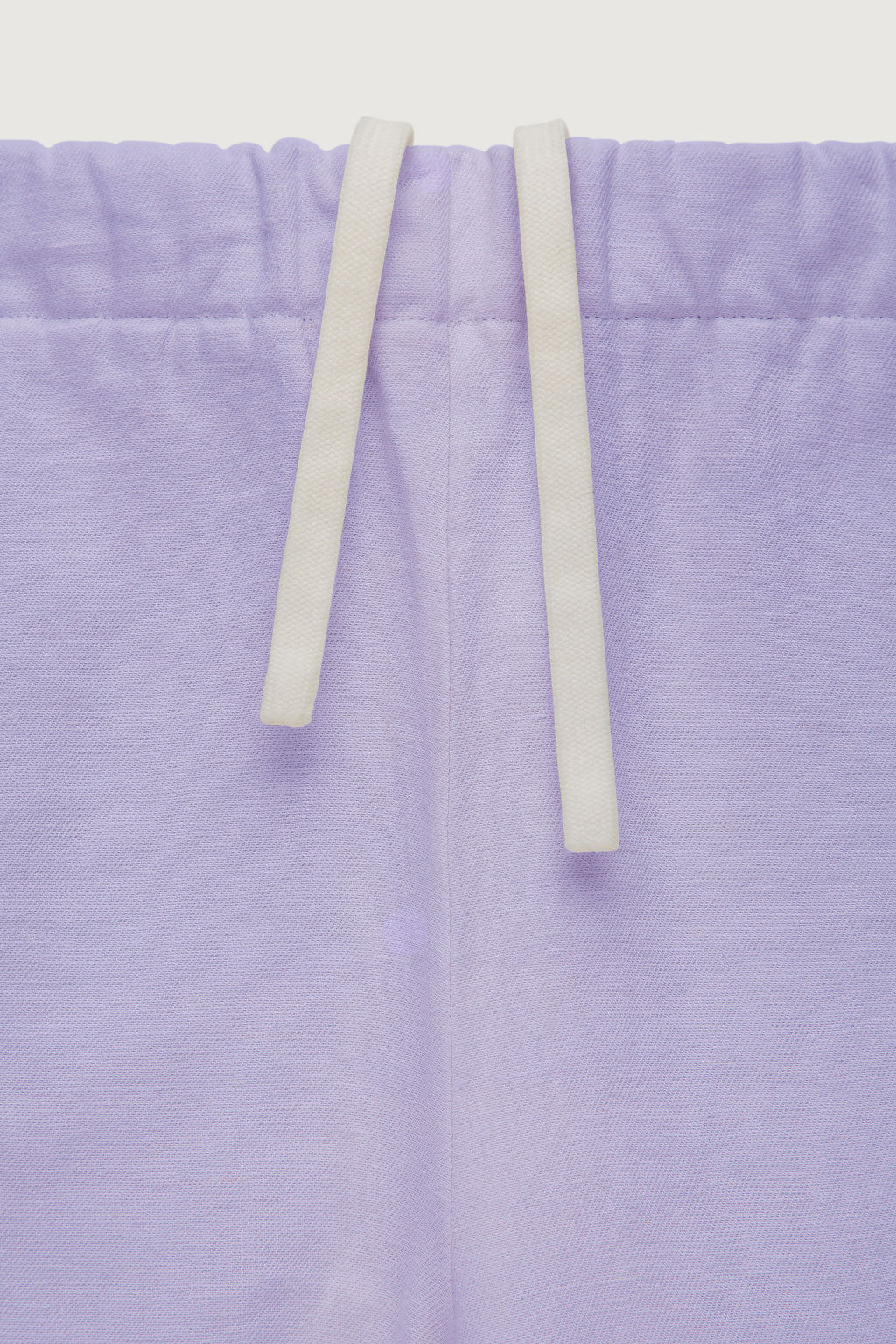 Lilac Solid Linen Track Pant