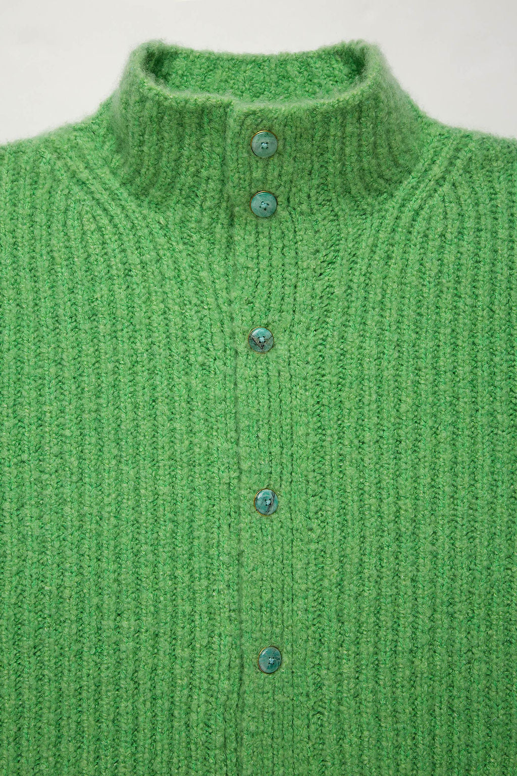 Green Melange Cashmere Cloud Cardigan