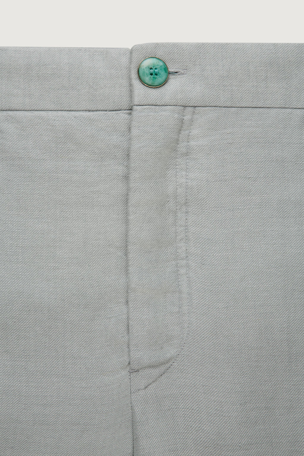 Silver Solid Linen Short