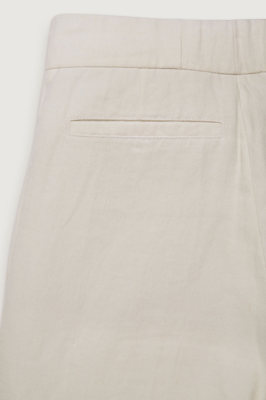 Ivory Solid Linen Pant