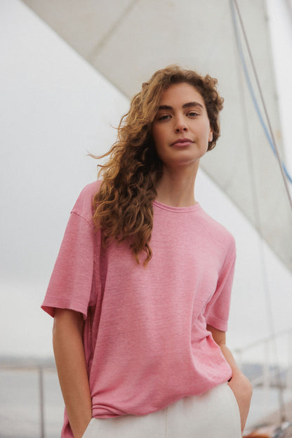 Blush Signature Linen T-Shirt Jersey