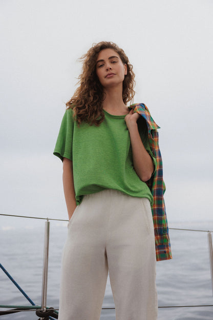 Grass Signature Linen T-Shirt Jersey