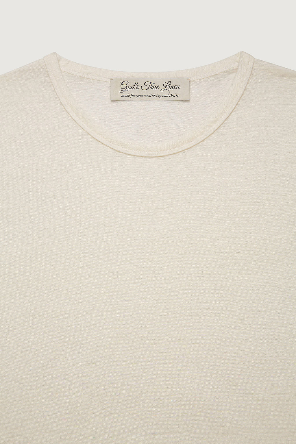 Ivory Signature Linen T-Shirt Jersey