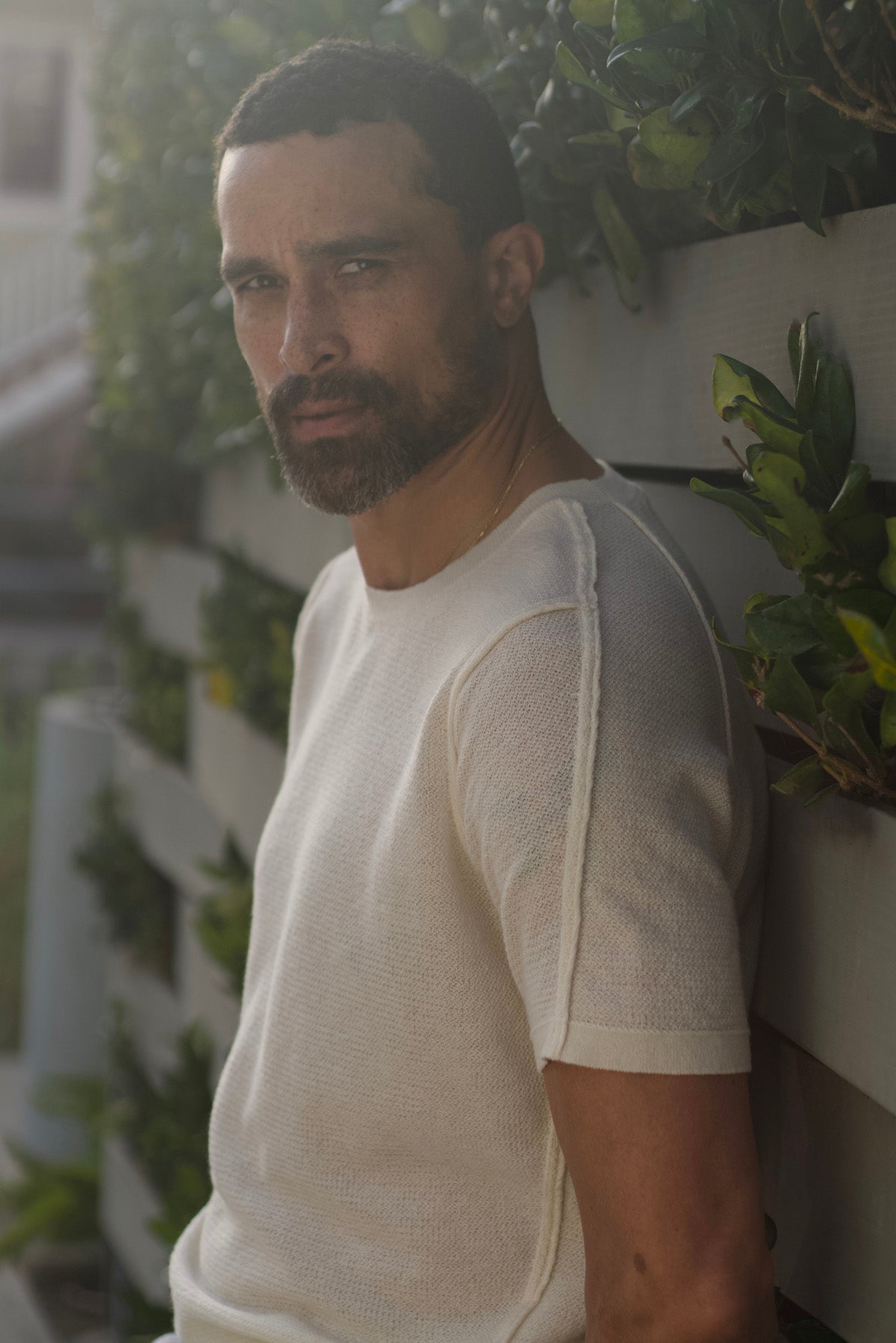 Ivory Signature Knit Cashmere T-Shirt