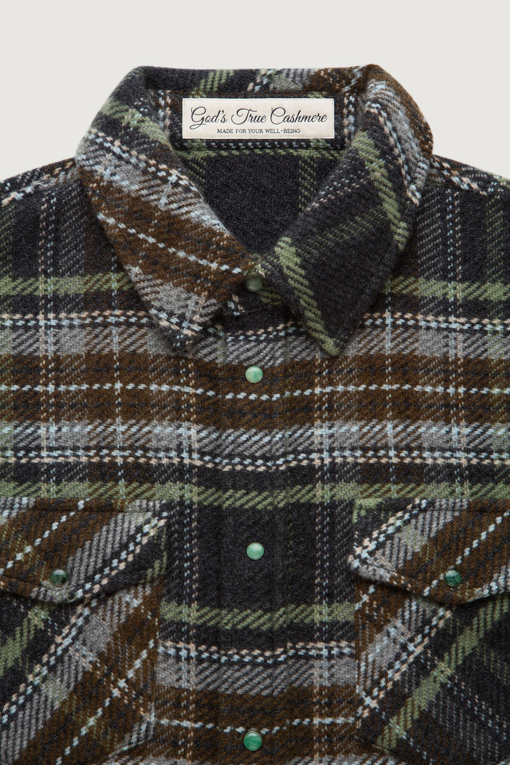 City Plaid Cashmere Shirt