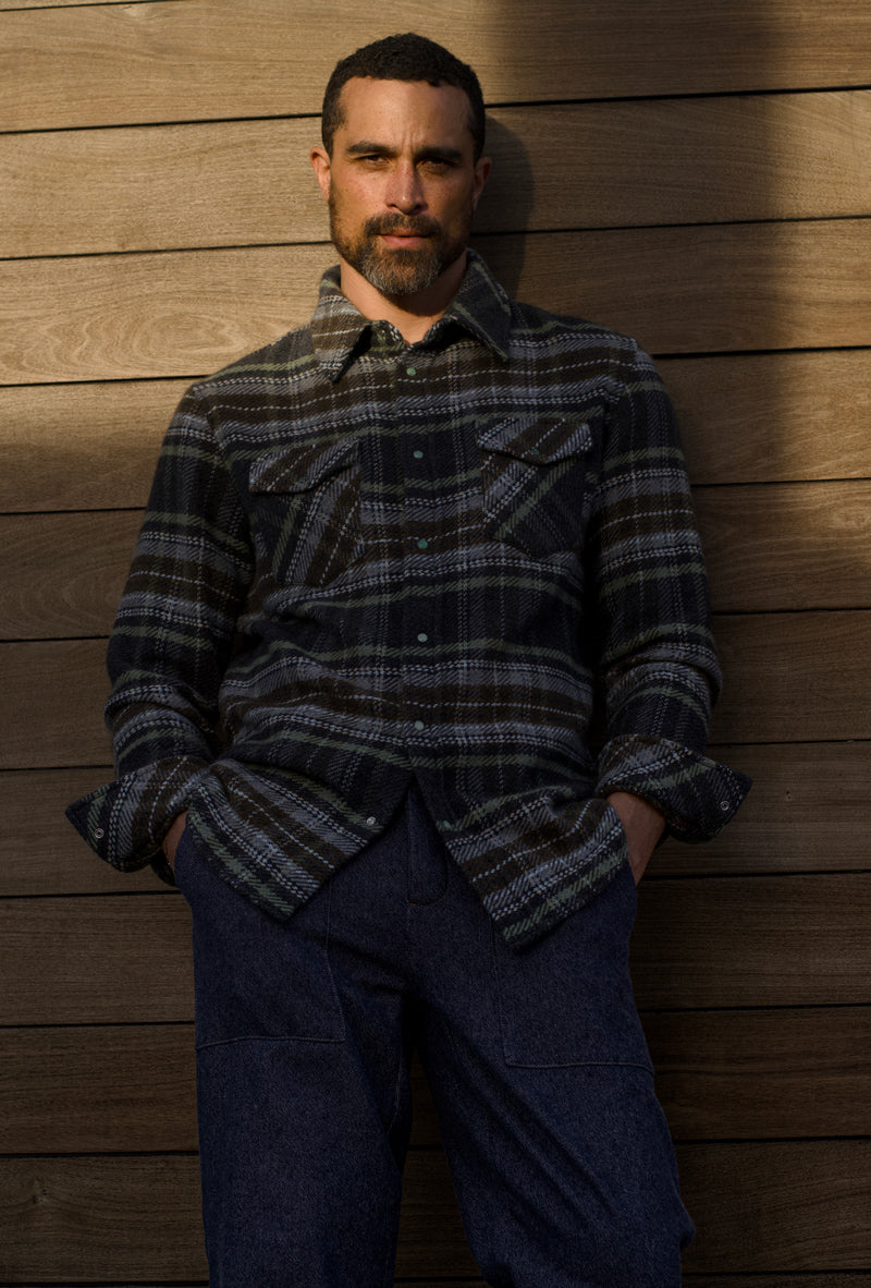 City Plaid Cashmere Shirt