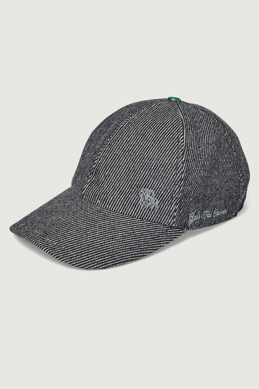 Black Denim Cashmere Fincher Hat