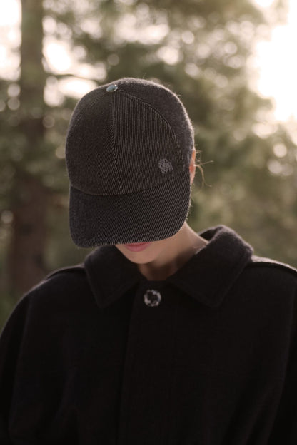 Black Denim Cashmere Fincher Hat