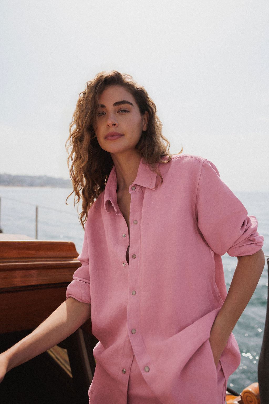 Blush Solid Linen Shirt