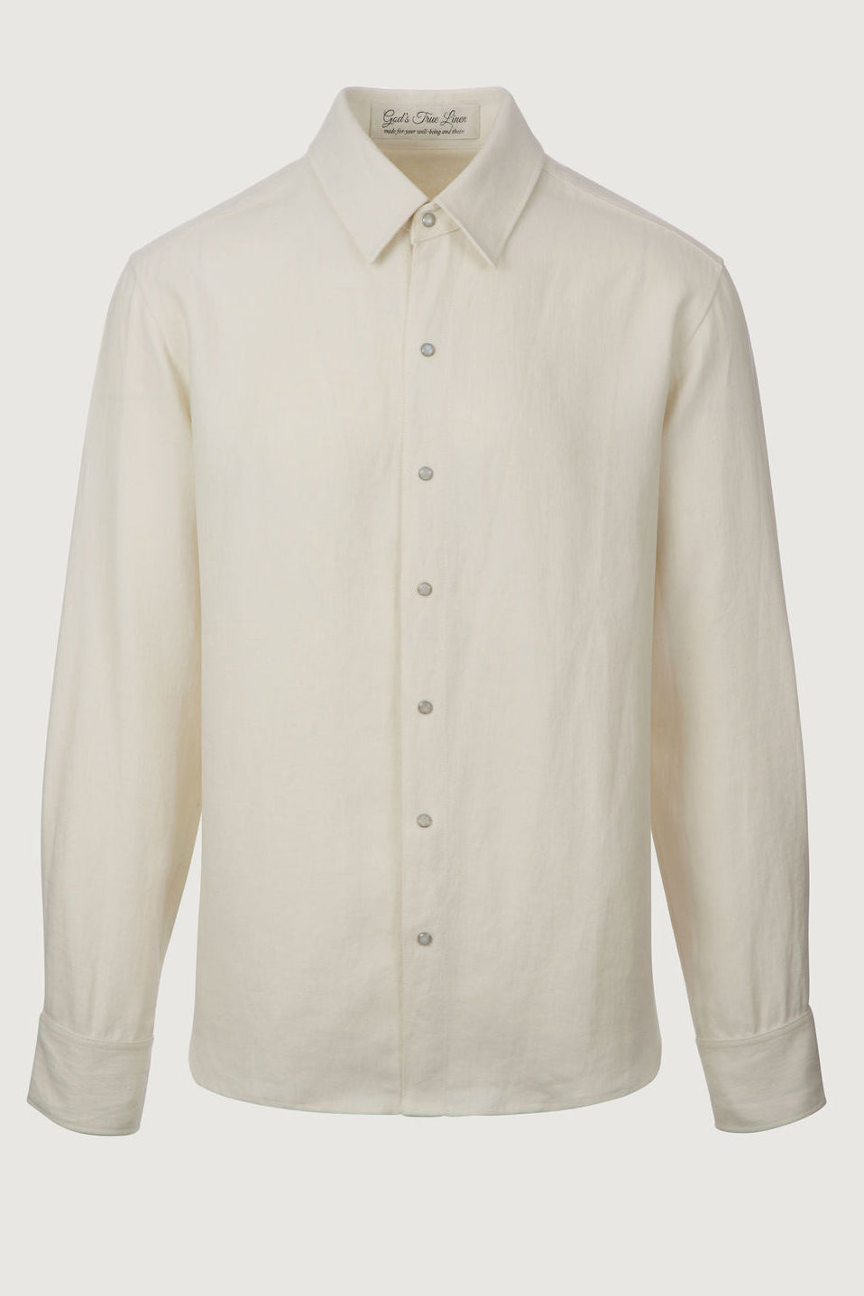 Ivory Solid Linen Shirt