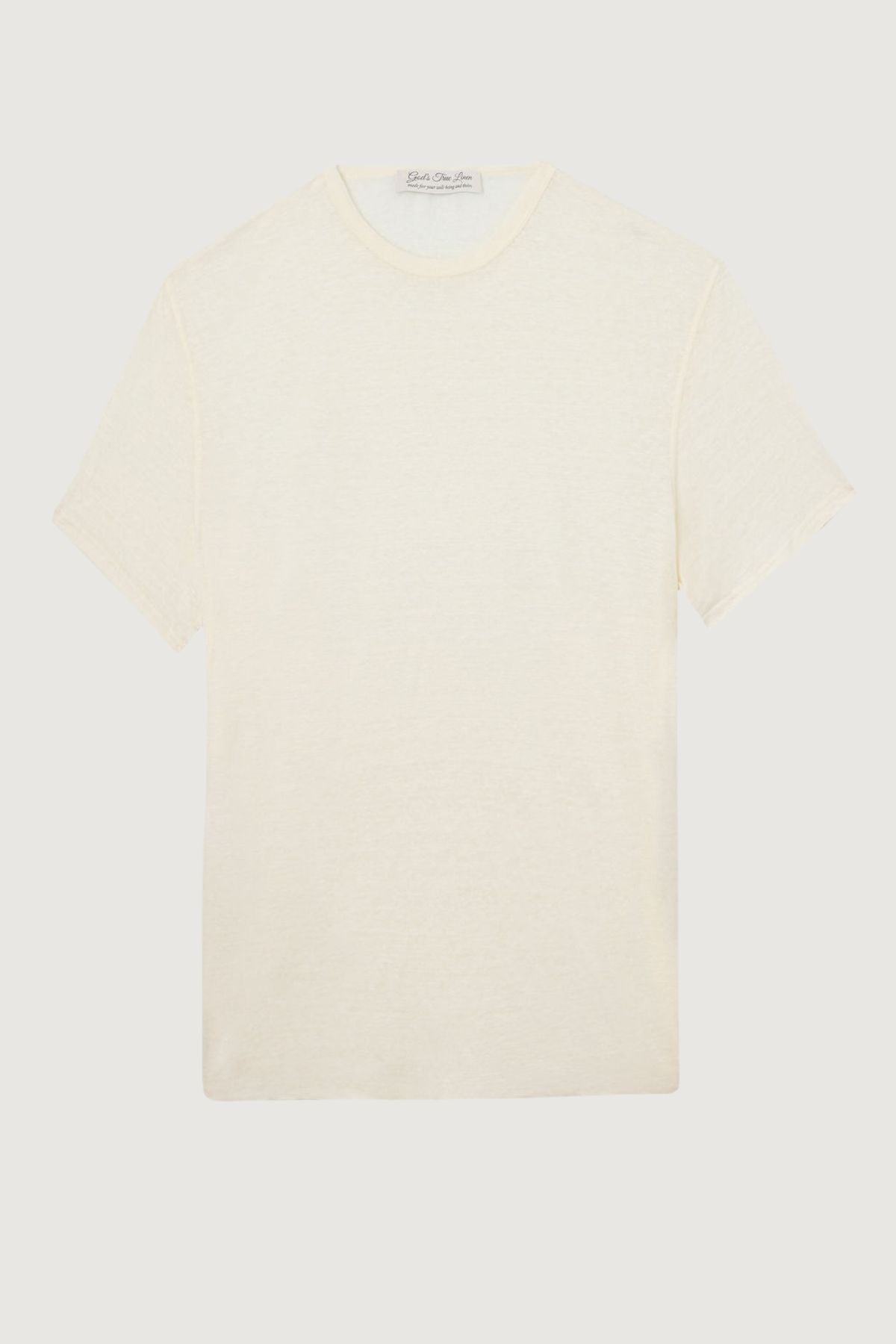Ivory Knit Linen T-Shirt