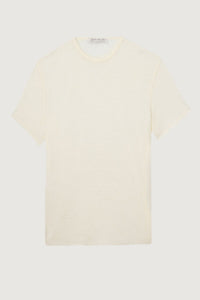 Ivory Knit Linen T-Shirt