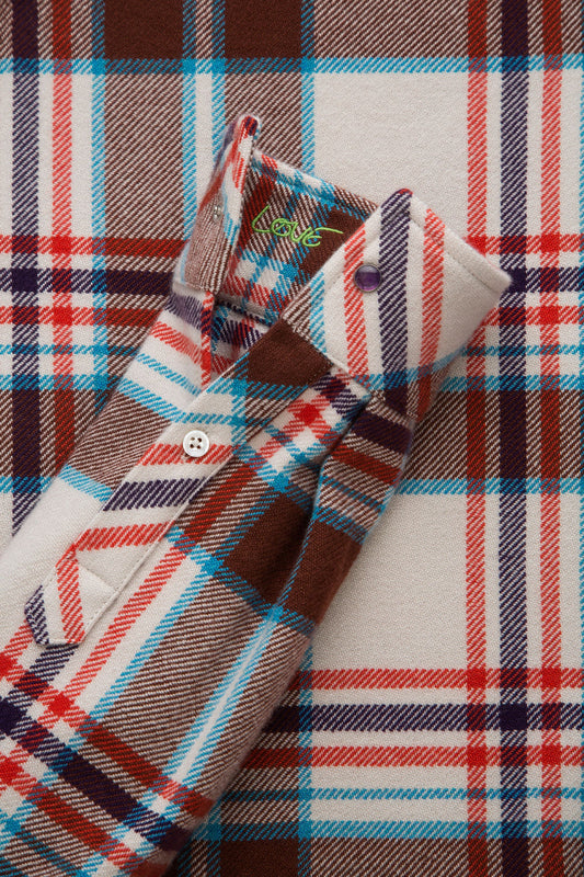 Mahogany Plaid Cashmere Shirt