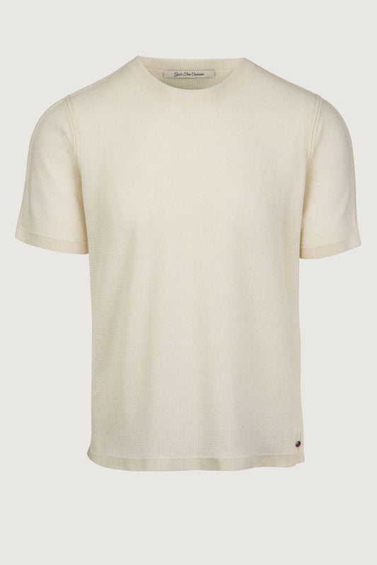 Ivory Signature Knit Cashmere T-Shirt