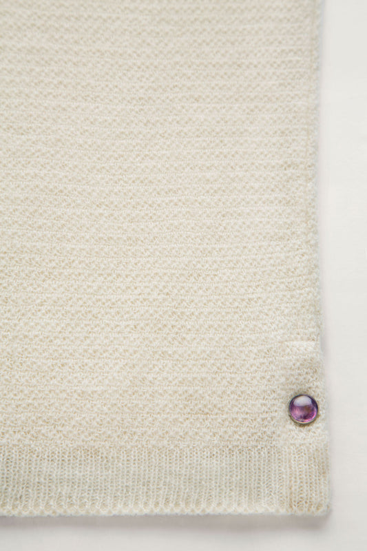 Ivory Signature Knit Cashmere T-Shirt