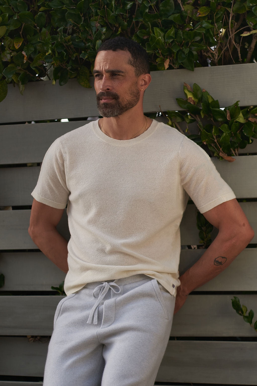 Ivory Signature Knit Cashmere T-Shirt