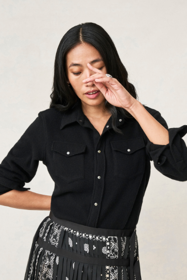 Black Cashmere Shirt