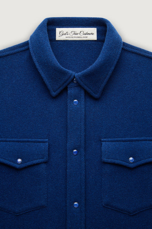 Navy Cashmere Shirt