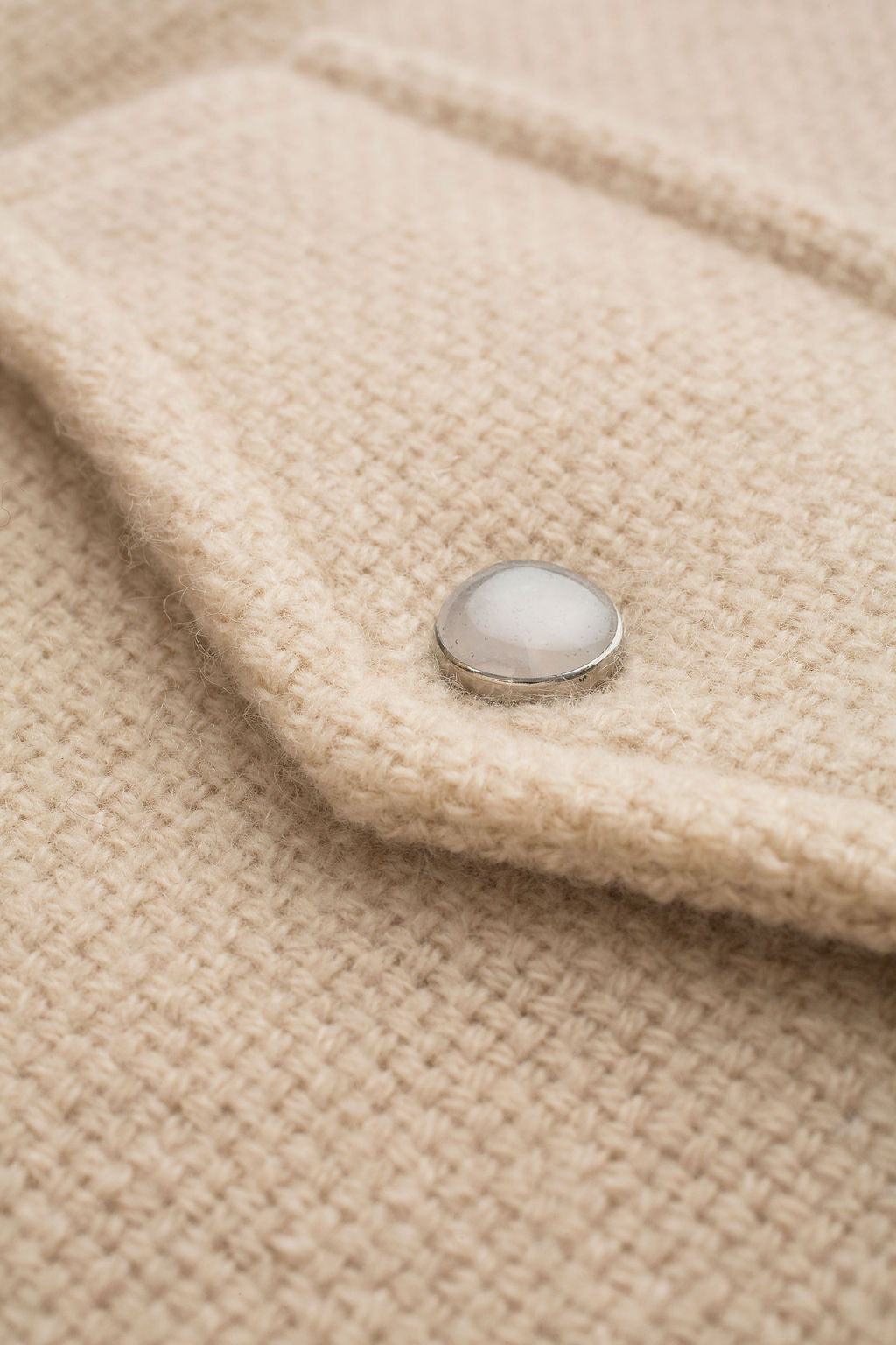 Pale Oat Solid Cashmere Shirt